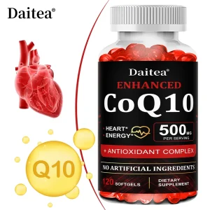 Daitea CoQ10 500mg, Supports Heart Health, Antioxidant, Energy Production